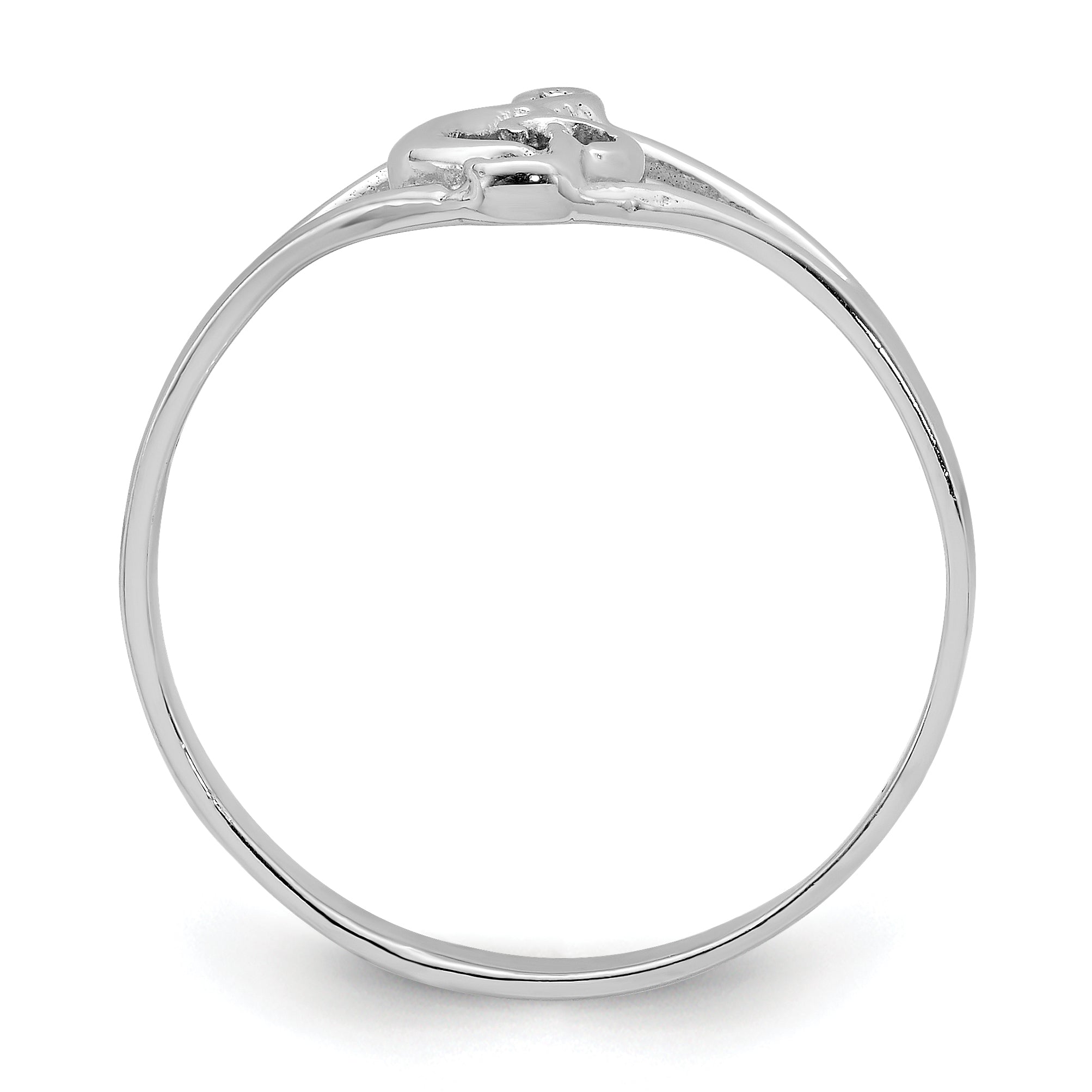 Sterling Silver Rhodium-plated Polished Music Note Ring Secondary image