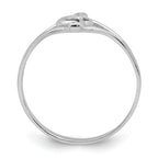 Sterling Silver Rhodium-plated Polished Music Note Ring