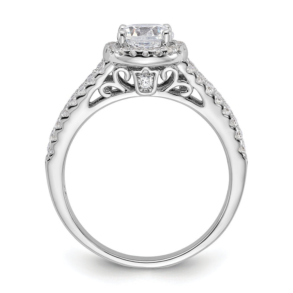Sterling Silver Rhodium-plated & CZ Ring