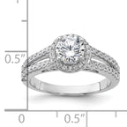 Sterling Silver Rhodium-plated & CZ Ring