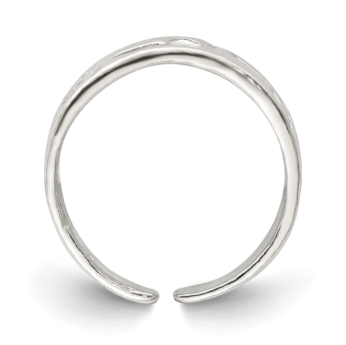 Sterling Silver Foot Print Toe Ring Secondary image