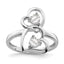 Sterling Silver Rhodium-plated CZ Double Heart Ring