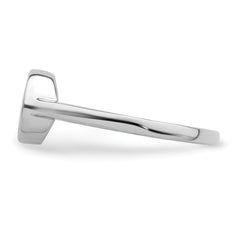 Sterling Silver Rhodium-plated Polished Round Synthetic Opal Ring