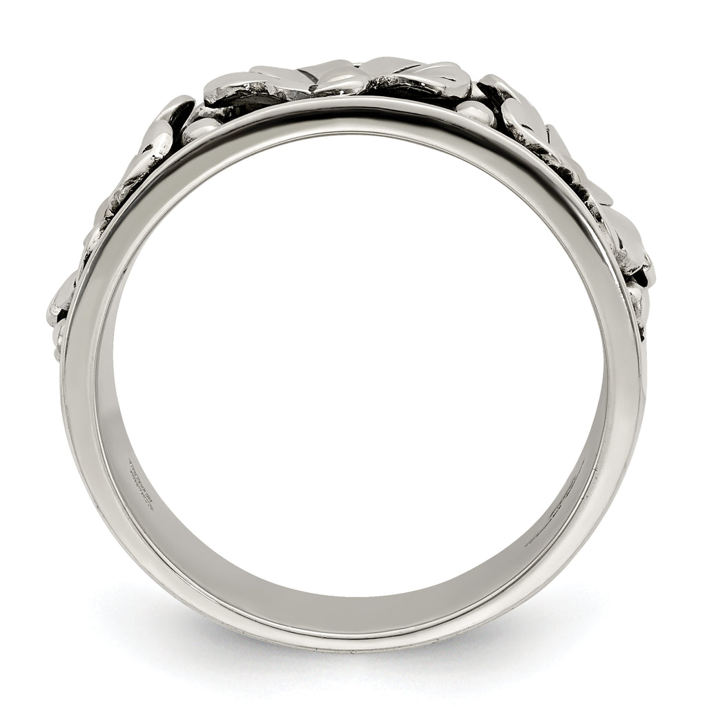 Sterling Silver Antiqued With  14k Gold Centers Daisy Ring