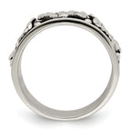 Sterling Silver Antiqued With  14k Gold Centers Daisy Ring