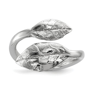 Leaf Ring in Sterling Silver, Textured - Sophia Jewelers