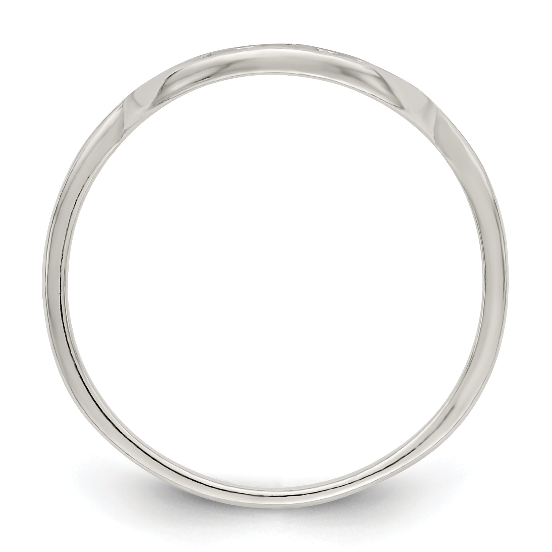 Sterling Silver Polished Tree Ring