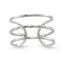 Sterling Silver Polished Twisted Bar Center Adjustable Cuff Ring