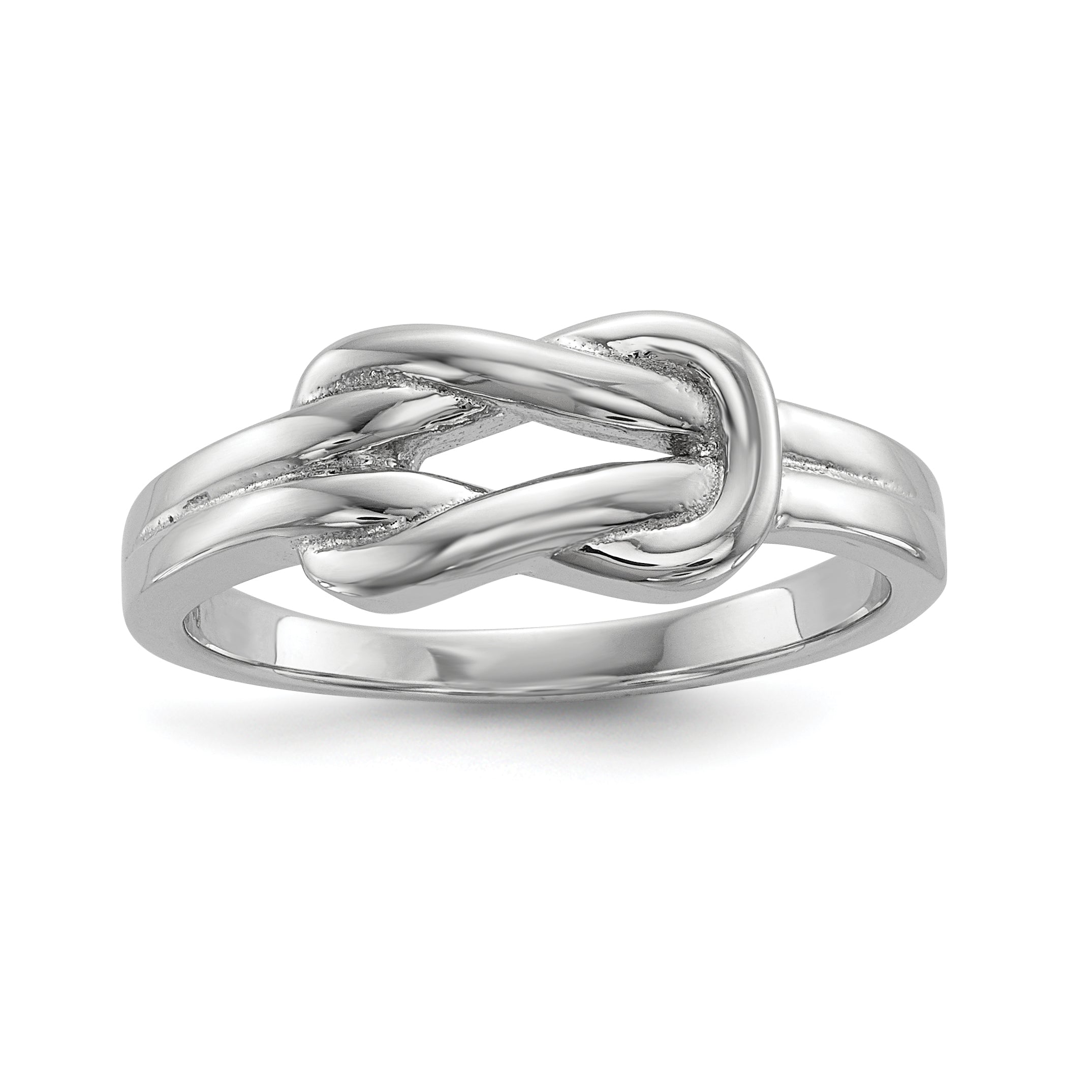 Sterling Silver Rhodium-plated Knot Ring Main image