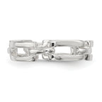 Sterling Silver Polished Fancy Link Ring