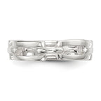 Sterling Silver Polished Fancy Link Ring