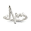 Sterling Silver Polished Fancy Heartbeat Ring