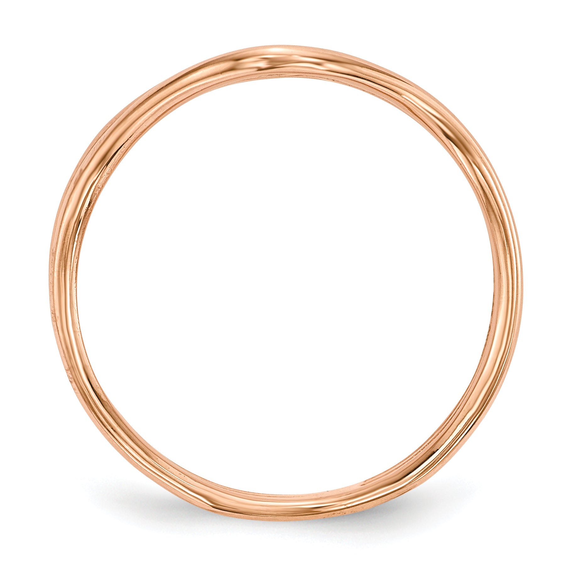 Sterling Silver Rose-tone 3-band Ring Secondary image