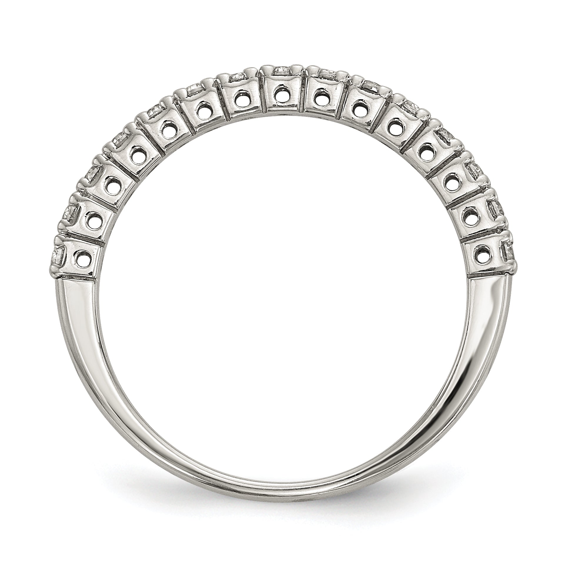 Cubic Zirconia Anniversary Ring in Sterling Silver Secondary image