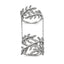 Sterling Silver Rhodium-Plated Cubic Zirconi Leaf with Extender Ring
