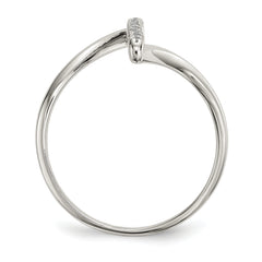 Sterling Silver CZ Bar Ring