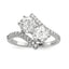 Sterling Silver Rhodium-Plated Cubic Zirconi Two Stone Round BypaSterling Silver Ring
