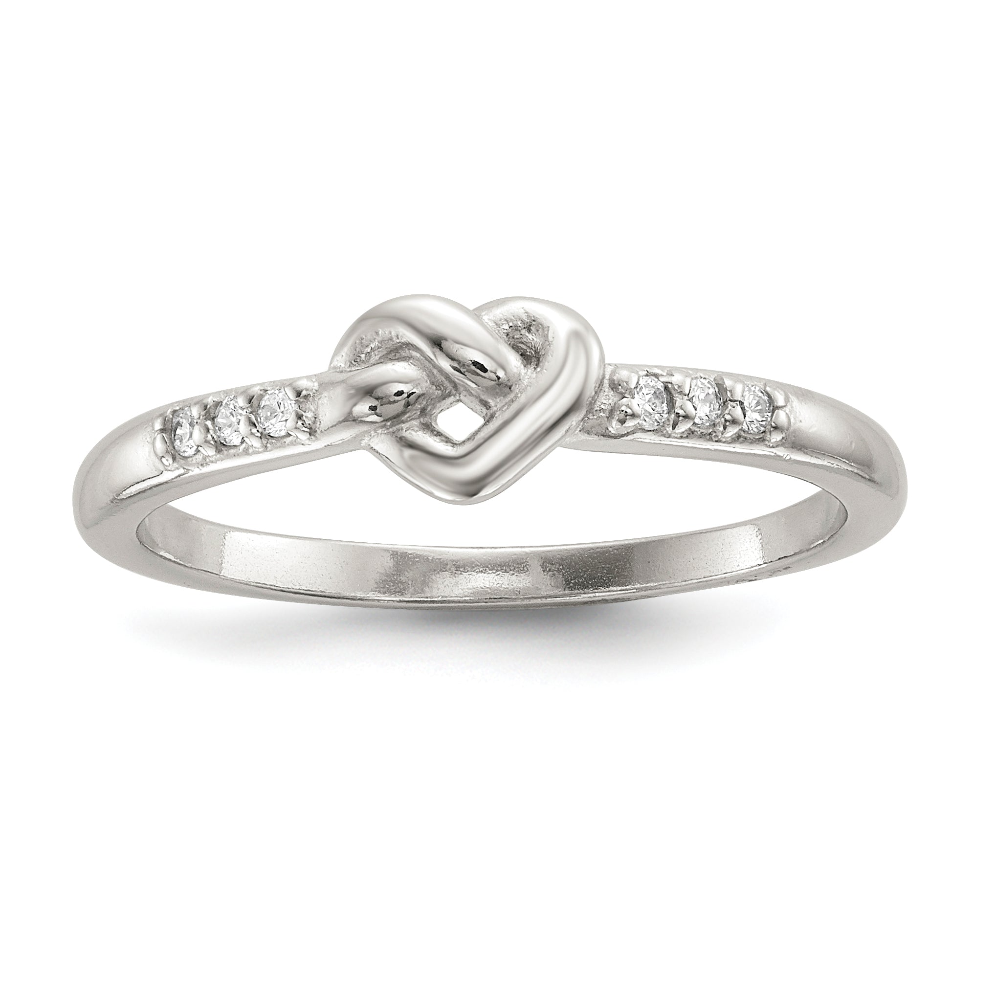 Sterling Silver CZ Heart Ring Main image