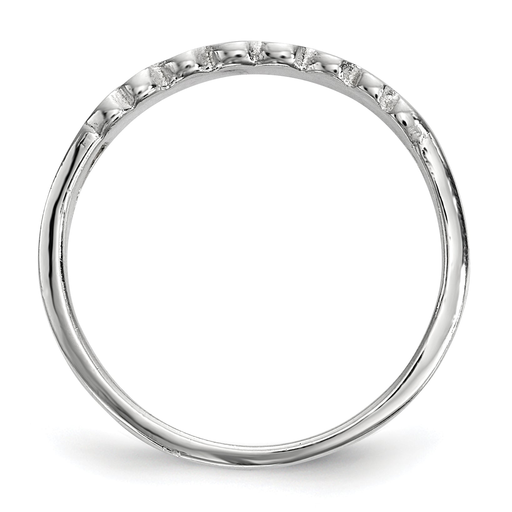 Sterling Silver Rhodium-plated Children's Enameled Hearts Ring Secondary image