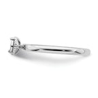 Sterling Silver Rhodium Plated Polished Diamond Marquise Shape Ring