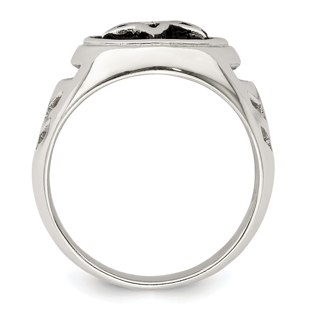 Sterling Silver Antiqued Star of David Ring