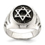 Sterling Silver Antiqued Star of David Ring