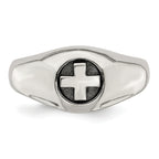 Sterling Silver Antiqued Cross Ring