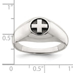 Sterling Silver Antiqued Cross Ring
