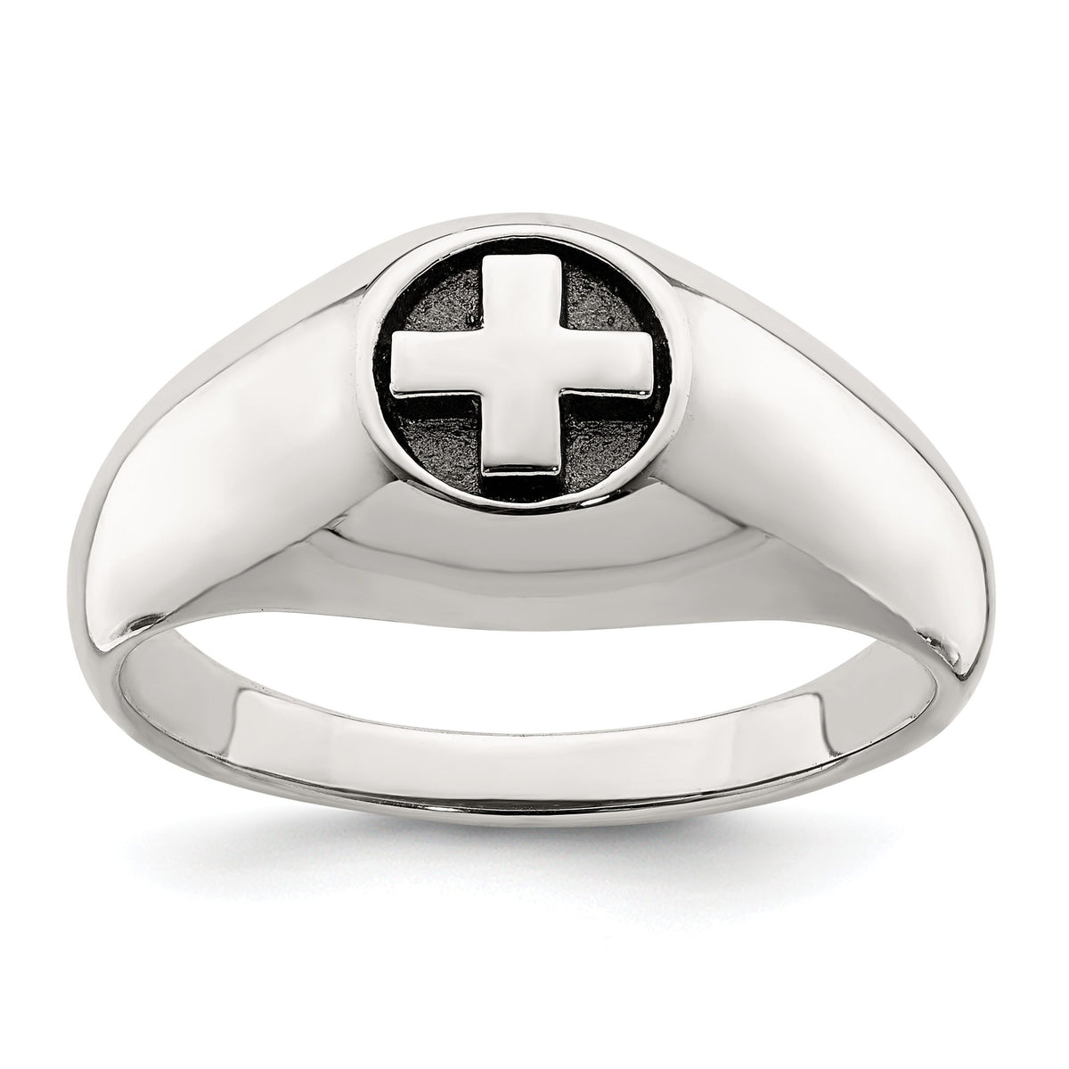 Sterling Silver Antiqued Cross Ring - Sophia Jewelers Main image