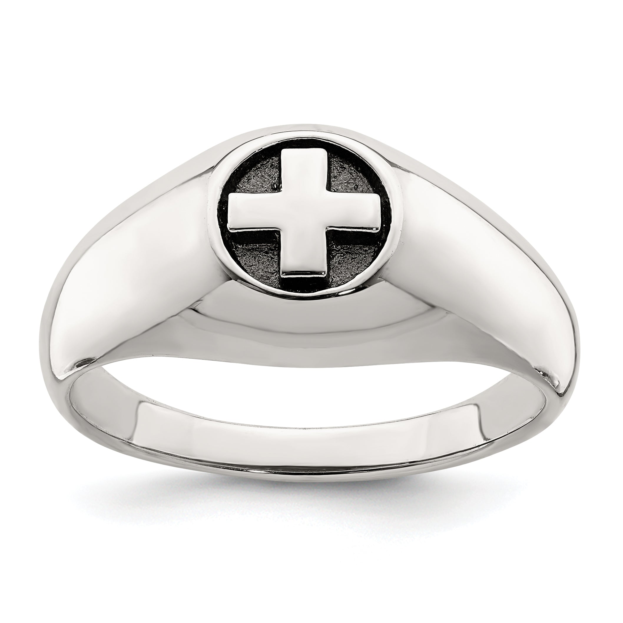Sterling Silver Antiqued Cross Ring Main image