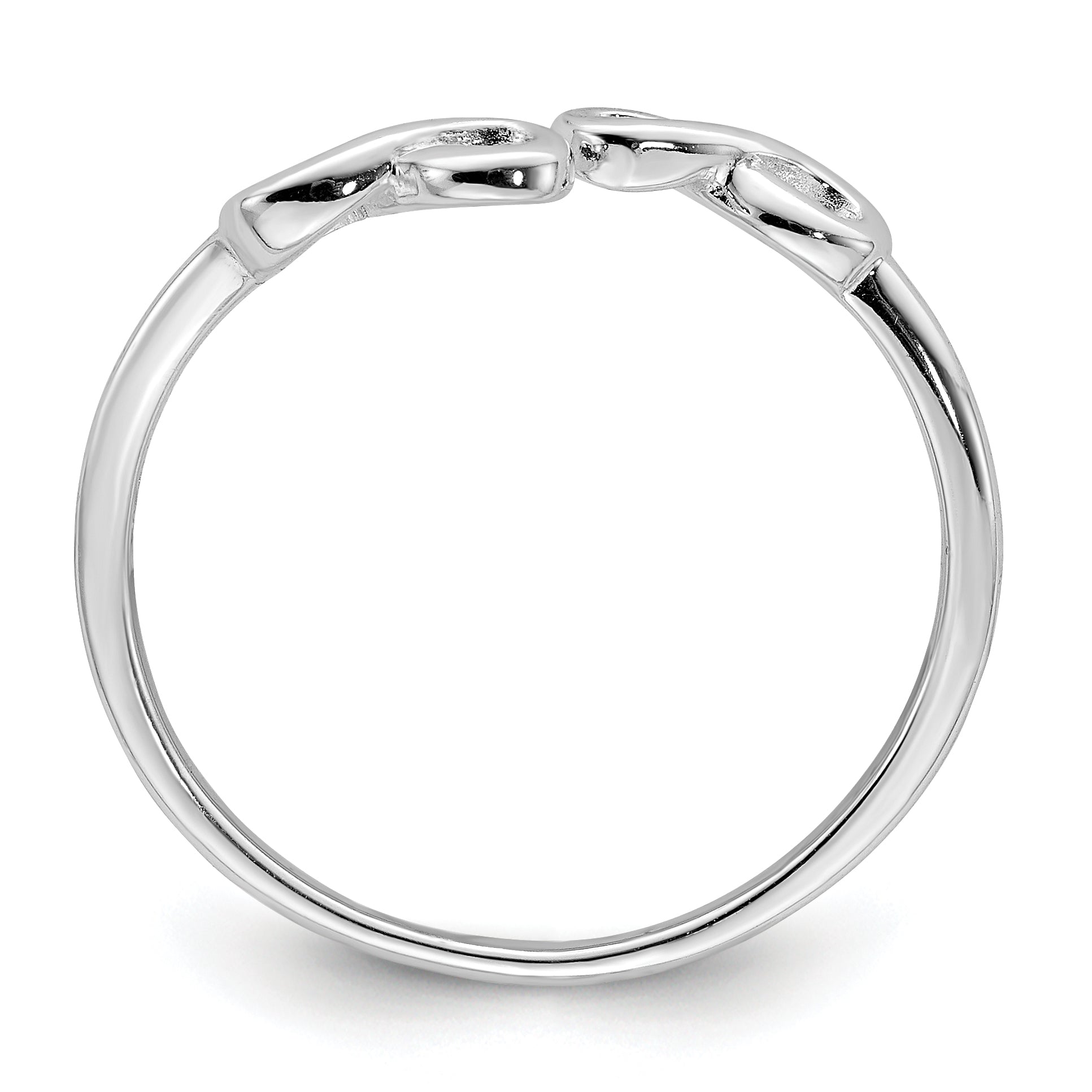 Sterling Silver Rhodium Plated Infinity Ring Secondary image
