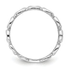 Sterling Silver Rhodium-plated Fancy Swirls Band