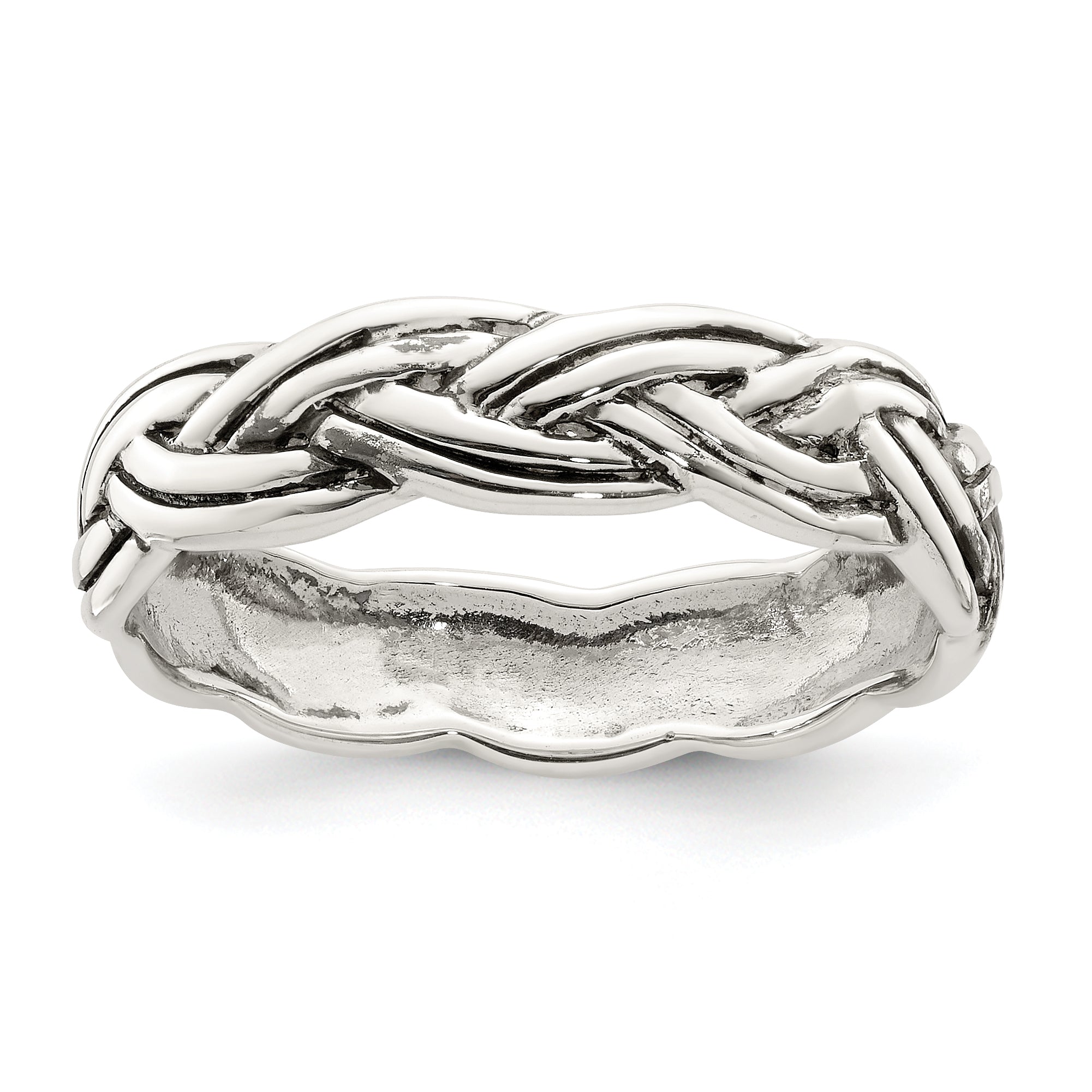 Sterling Silver Antiqued Celtic Band Main image