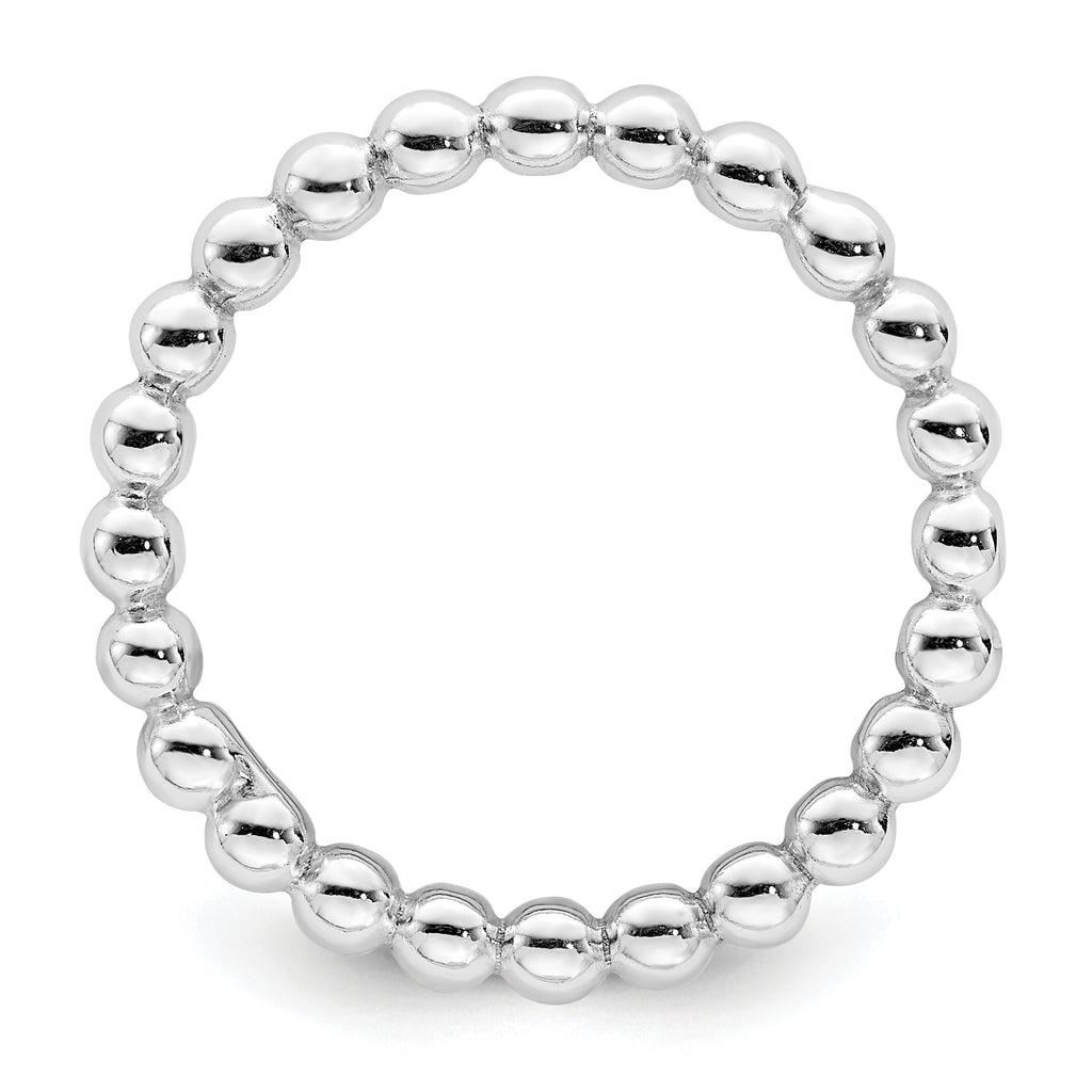Sterling Silver Rhodium Plated Ring