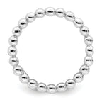 Sterling Silver Rhodium Plated Ring