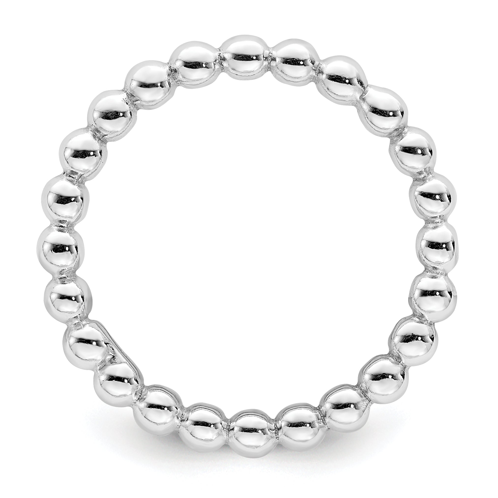 Sterling Silver Rhodium Plated Ring