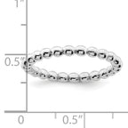 Sterling Silver Rhodium Plated Ring