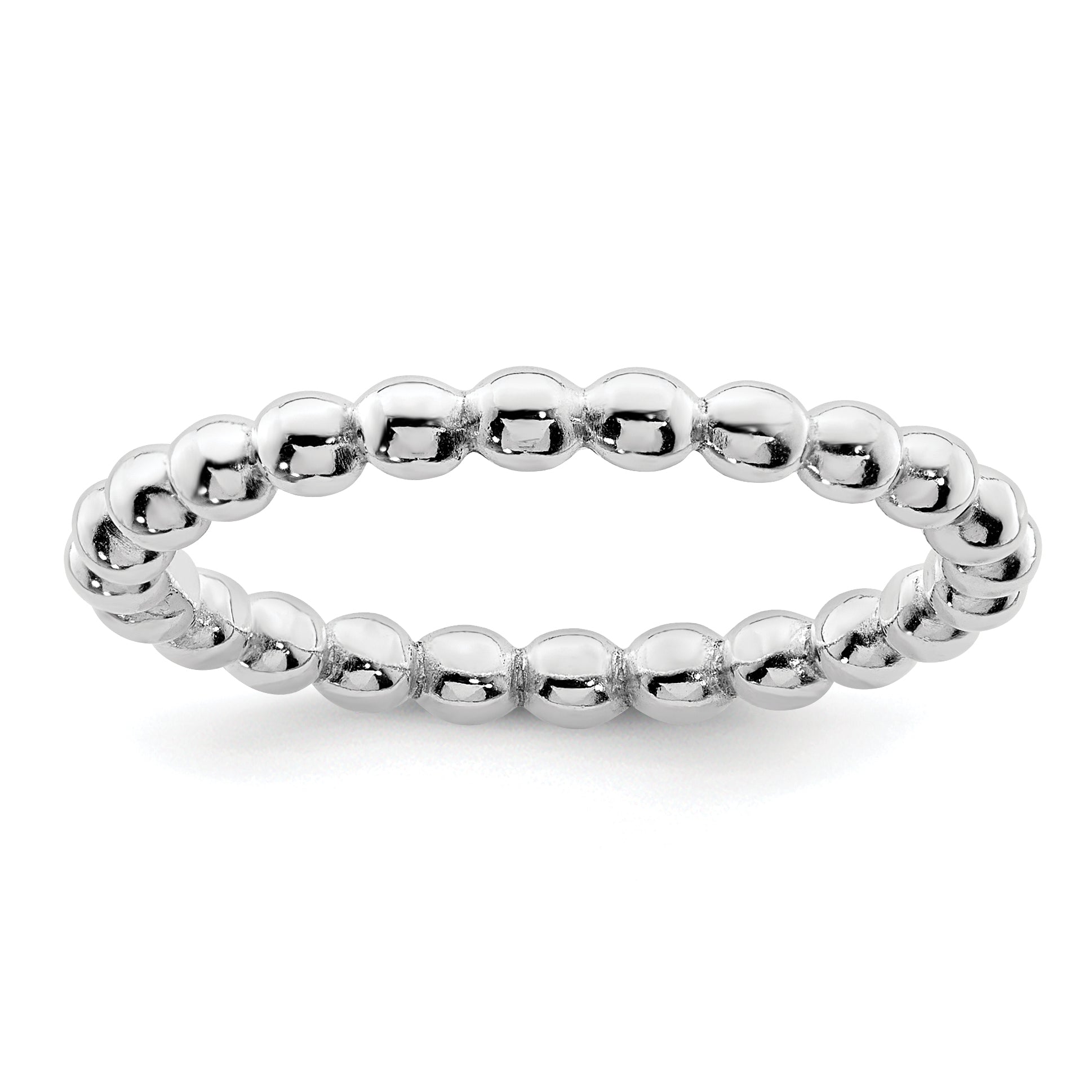 Sterling Silver Rhodium Plated Ring Main image
