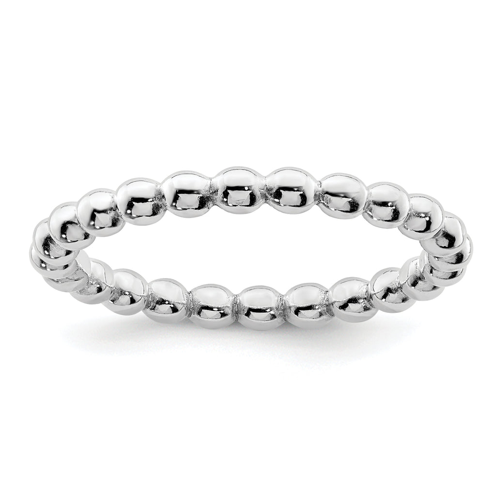 Sterling Silver Rhodium Plated Ring