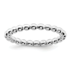 Sterling Silver Rhodium Plated Ring