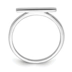 Sterling Silver Rhodium-Plated Polished Bar Ring