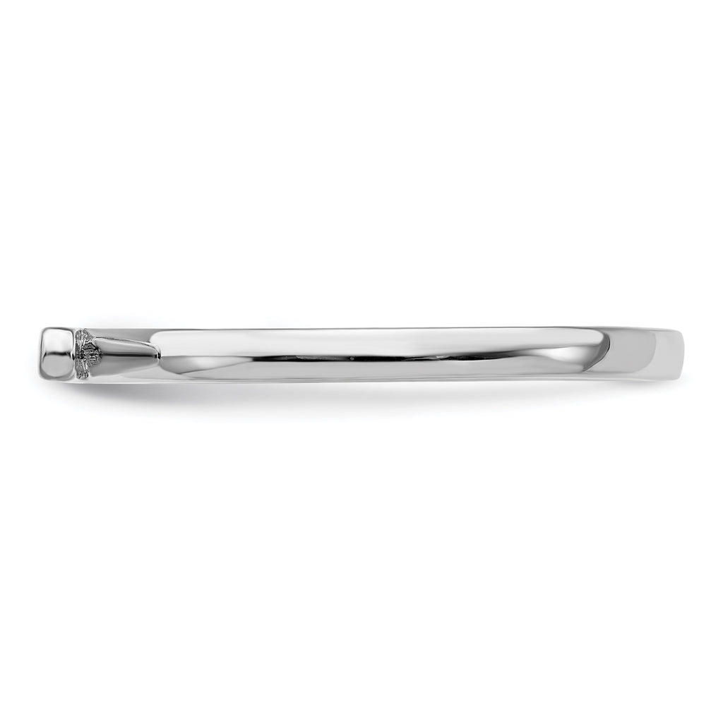 Sterling Silver Rhodium-Plated Polished Bar Ring