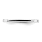 Sterling Silver Rhodium-Plated Polished Bar Ring