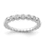 Sterling Silver Rhodium Plated CZ Ring