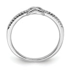 Sterling Silver Rhodium-plated CZ Infinity Ring