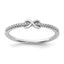 Sterling Silver Rhodium-plated CZ Infinity Ring