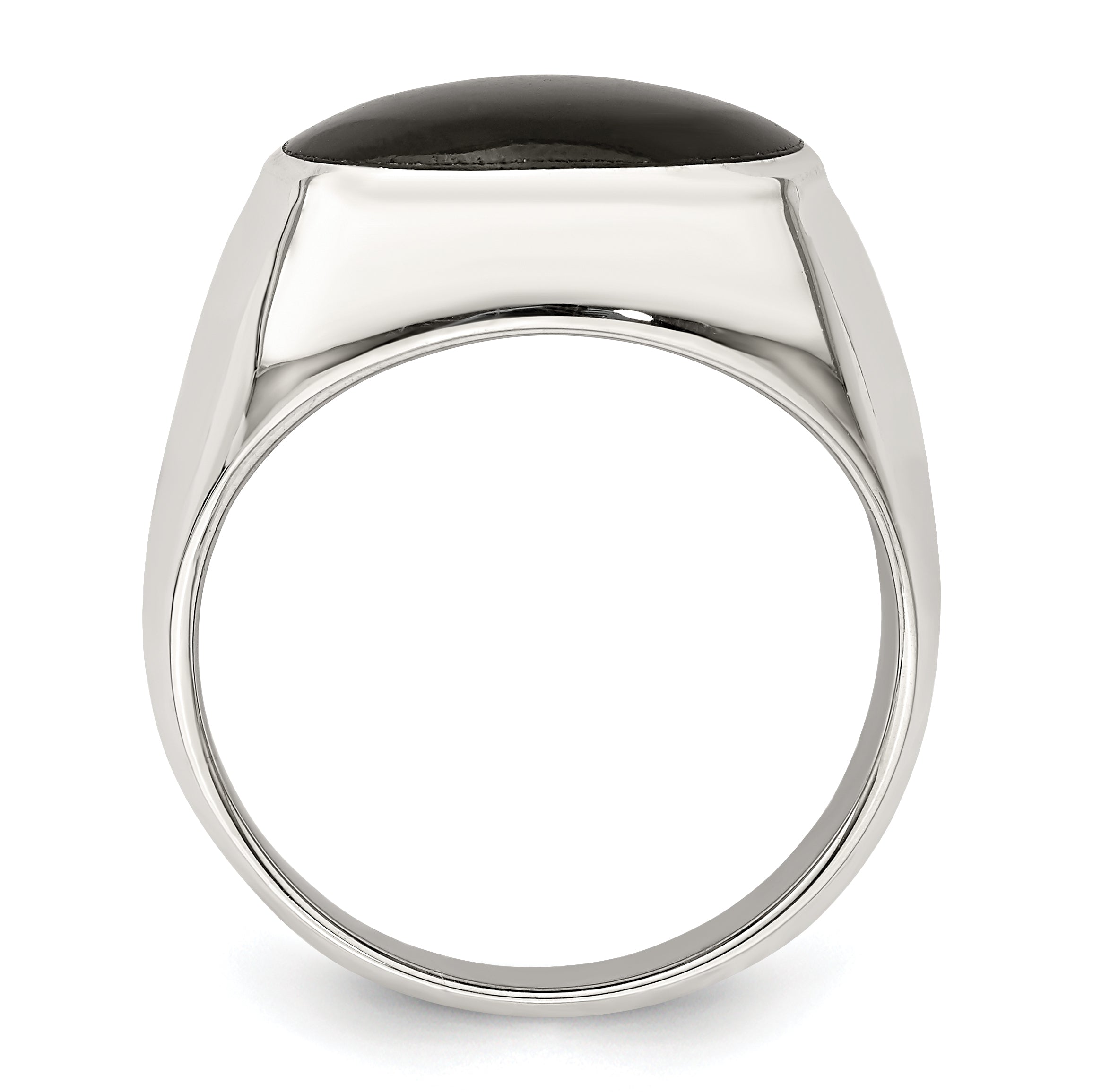 Sterling Silver Polished Black Onyx Ring Secondary image