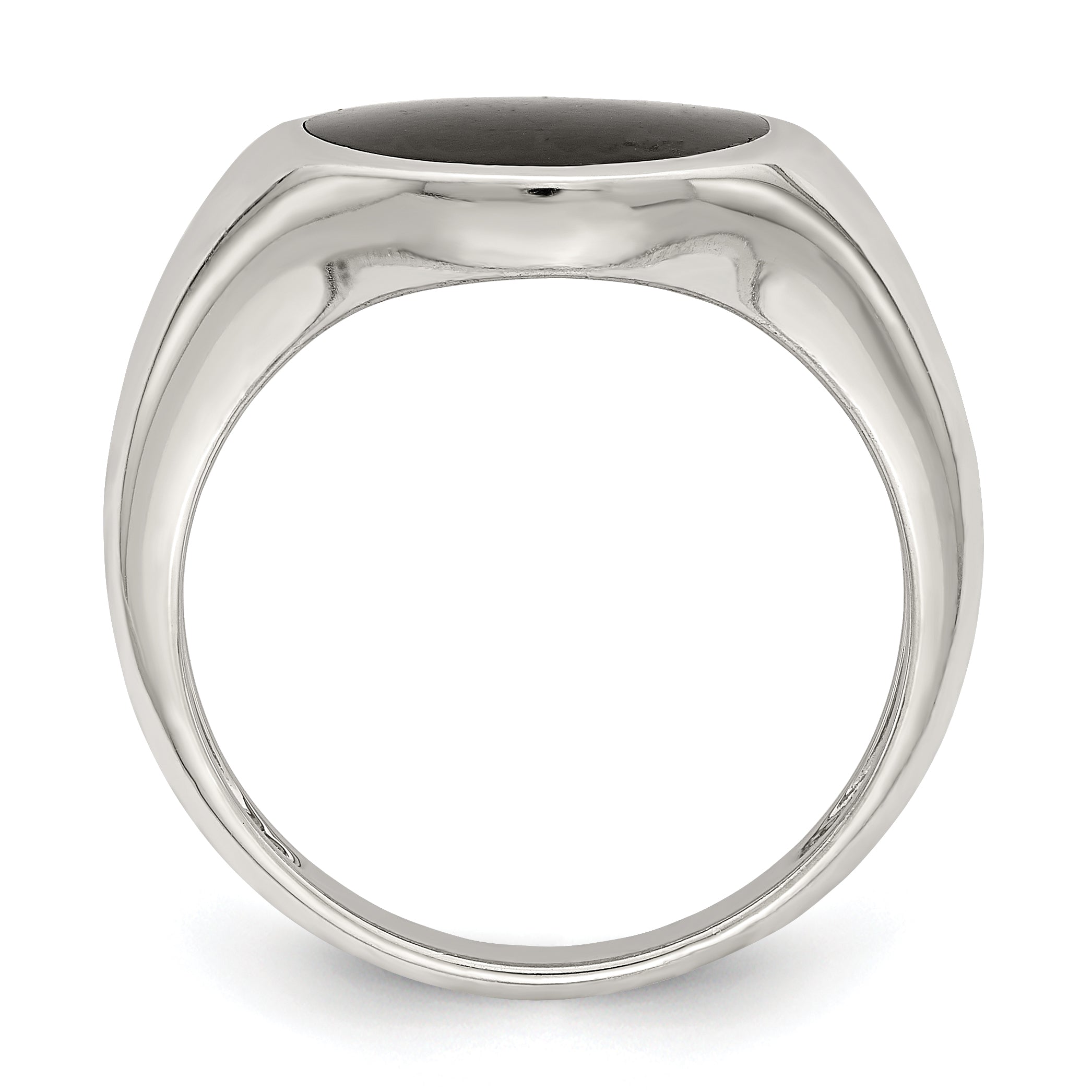 Sterling Silver Onyx Inlay Ring Secondary image