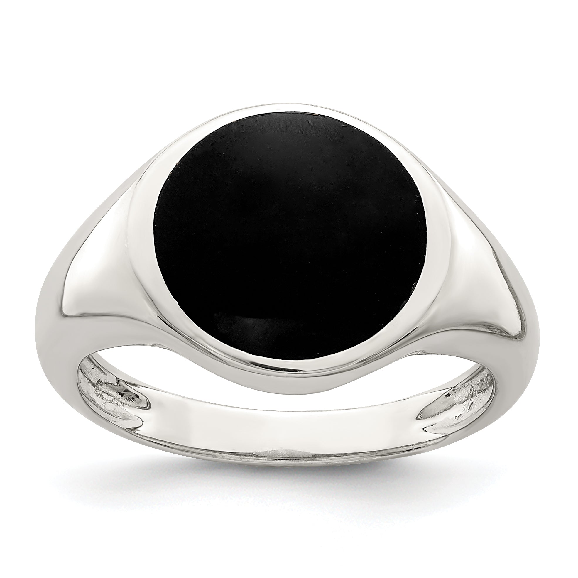 Sterling Silver Onyx Inlay Ring Main image