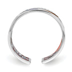 Sterling Silver Rhodium-Plated Abstract Multi-color Enamel & Cubic Zirconi Cuff Ring